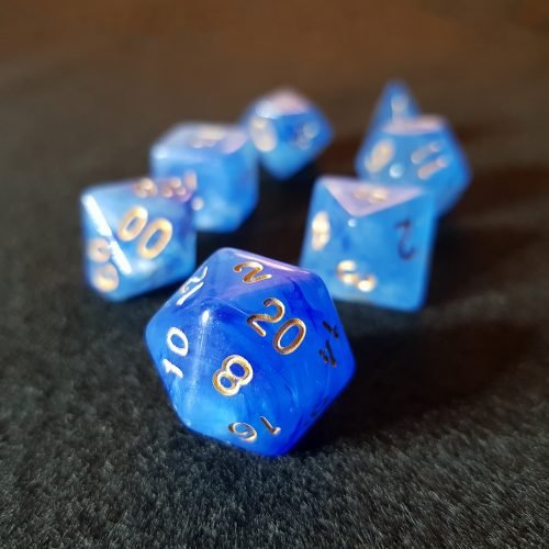 Eternal Ice Frost polyhedral rpg dice set blue 1 DPL014