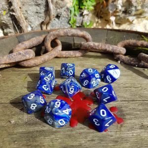 Night in the Sepulcher D10 set dice plastic vampire blue grey D0P002 3