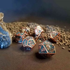 Sapphire Dragon metal polyhedral dice set 1 DME075 2