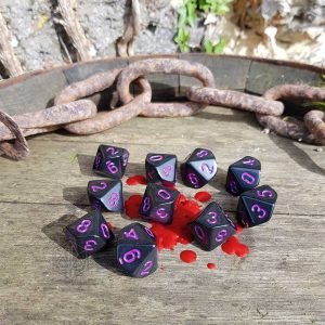 deep umbra D10 set dice plastic vampire black purple D0P006 2