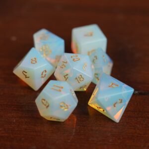 Snow Leopard's Gaze – Stone Dice Set