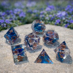 Forget-Me-Not Blossoms – Set di Dadi Sharp in Resina