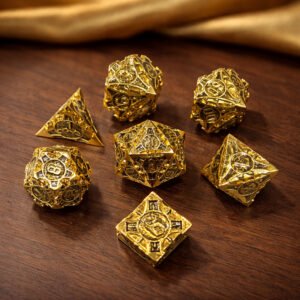 Gold Dwarven Vault – Set di Dadi in Metallo