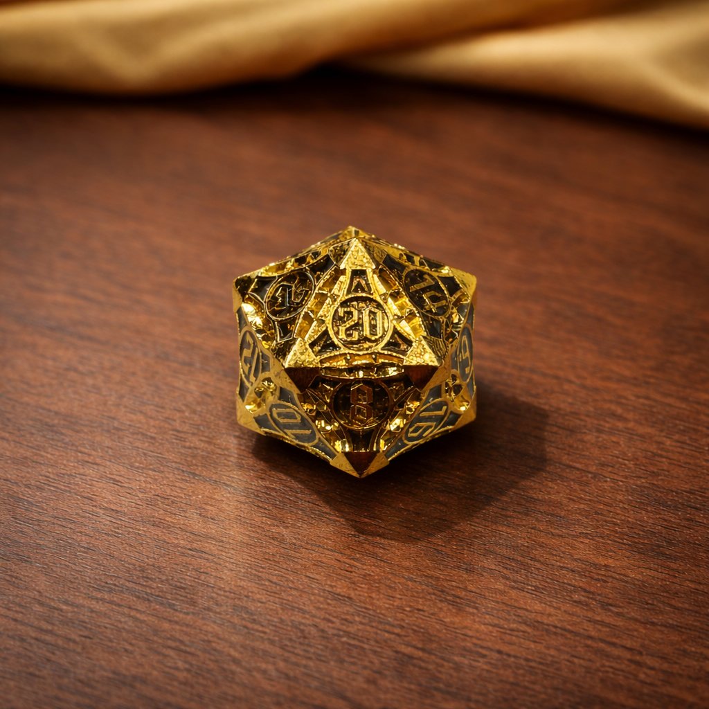 Gold Dwarven Vault – Set di Dadi in Metallo 2 Gold Dwarven Vault – Set di Dadi in Metallo - immagine 2