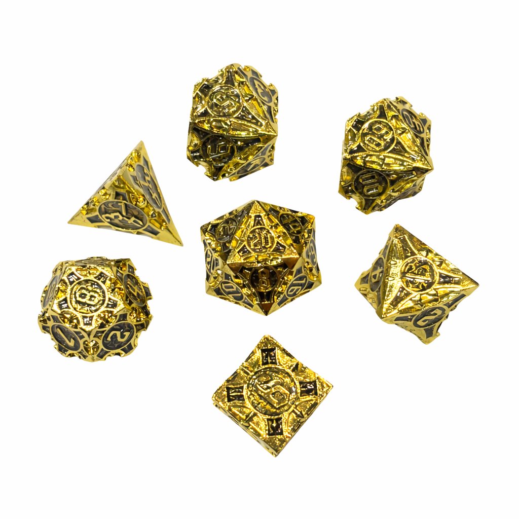 Gold Dwarven Vault – Set di Dadi in Metallo 4 Gold Dwarven Vault – Set di Dadi in Metallo - immagine 4