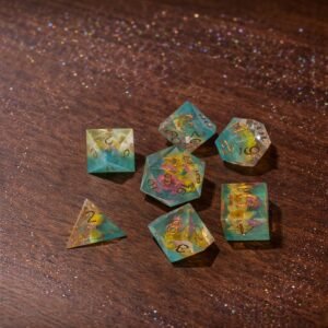 Lagoon Blossoms – Set di Dadi Sharp in Resina