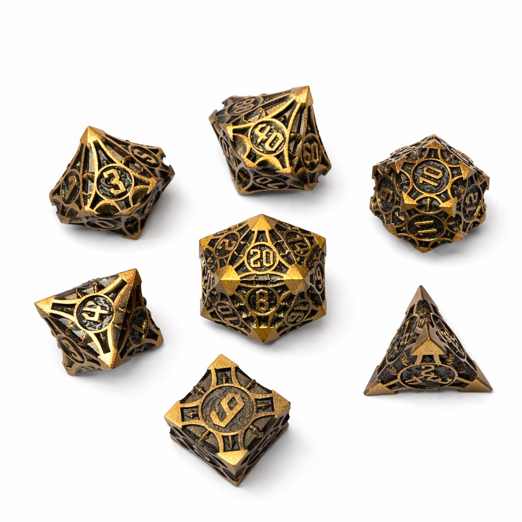 Obsidian Dwarven Vault – Set di Dadi in Metallo 2 Obsidian Dwarven Vault – Set di Dadi in Metallo - immagine 2