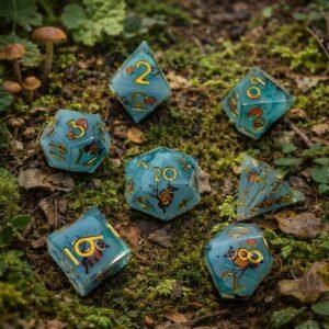 Owlrest Haven – Set di Dadi in Sharp in Resina