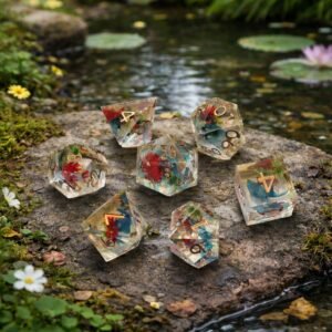Whispering Garden Blossoms – Set di Dadi Sharp in Resina