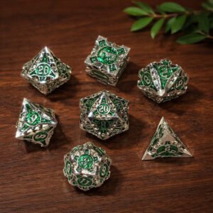 Jade Dwarven Vault – Set di Dadi in Metallo