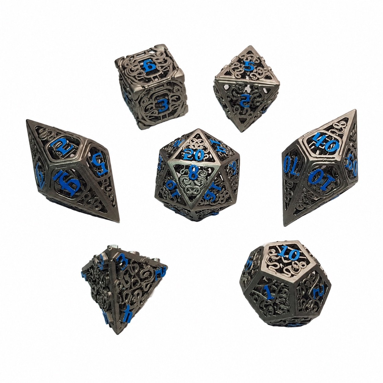 Abyssal Coil – Hollow Metal Dice Set 2 Abyssal Coil – Hollow Metal Dice Set - Image 2