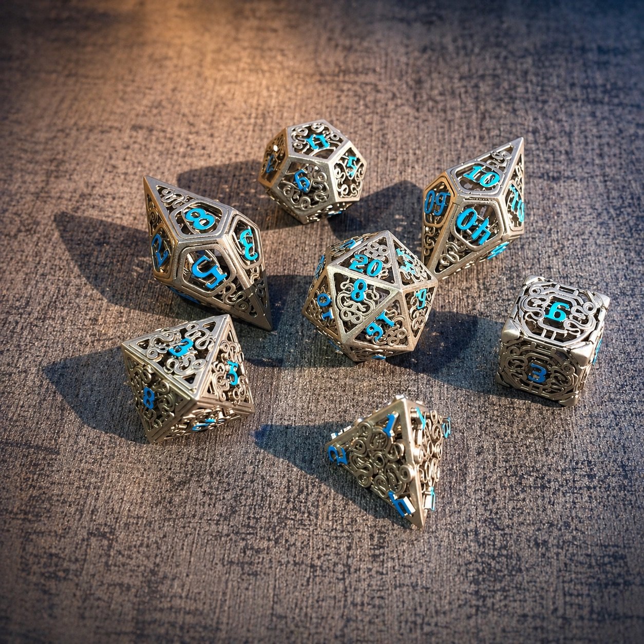 Abyssal Coil – Hollow Metal Dice Set 1 Abyssal Coil – Hollow Metal Dice Set