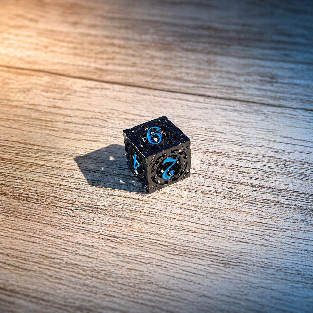 Azure Cogworks – Hollow Metal Dice Set 4 Azure Cogworks – Hollow Metal Dice Set - Image 4