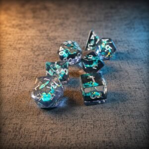 Azure Drift – Miniatures Resin Dice Set