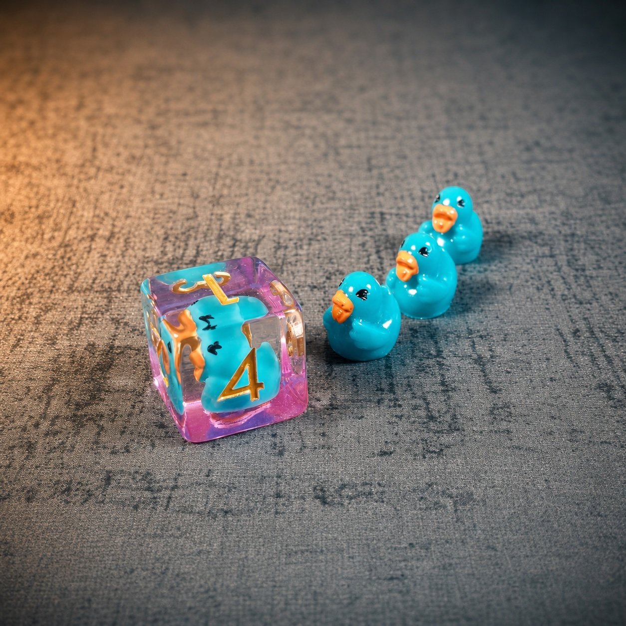 Azure Duckfall – Miniatures Resin Dice Set 3 Azure Duckfall – Miniatures Resin Dice Set - Image 3