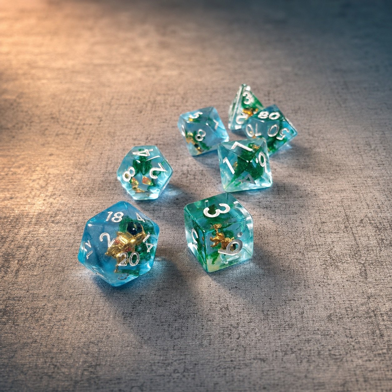 Bubbles, Luck & Trouble – Miniatures Resin Dice Set 1 Bubbles, Luck & Trouble – Miniatures Resin Dice Set