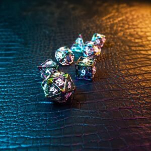Chromatic Wyrm – Hollow Metal Dice Set