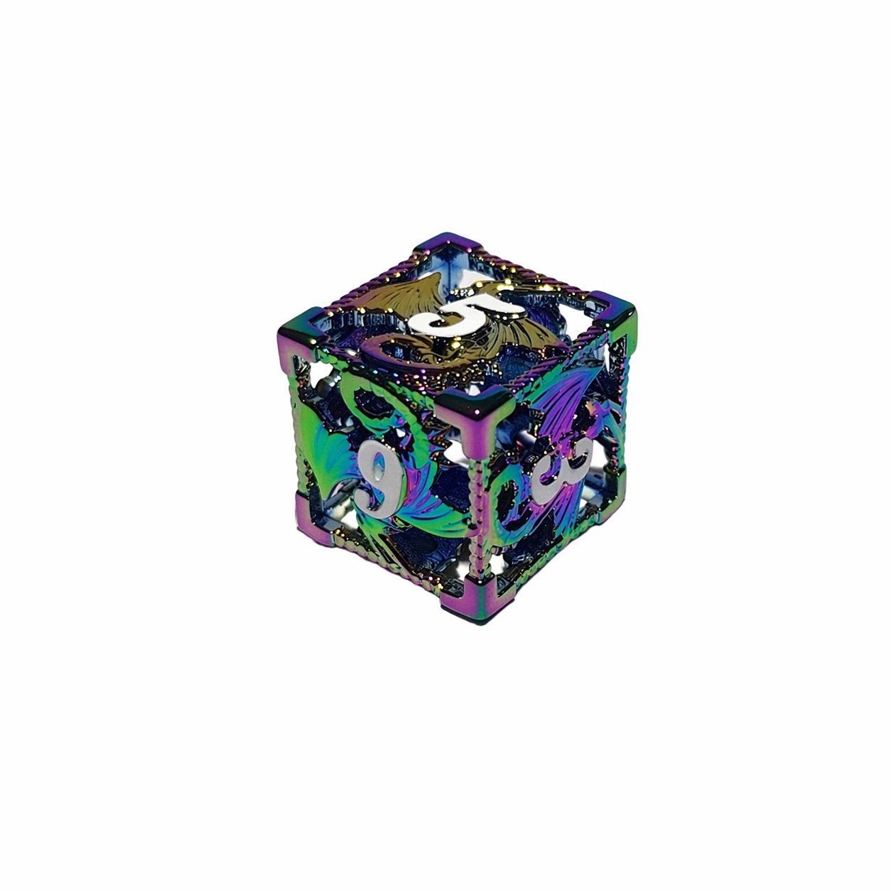 Chromatic Wyrm – Hollow Metal Dice Set 4 Chromatic Wyrm – Hollow Metal Dice Set - Image 4