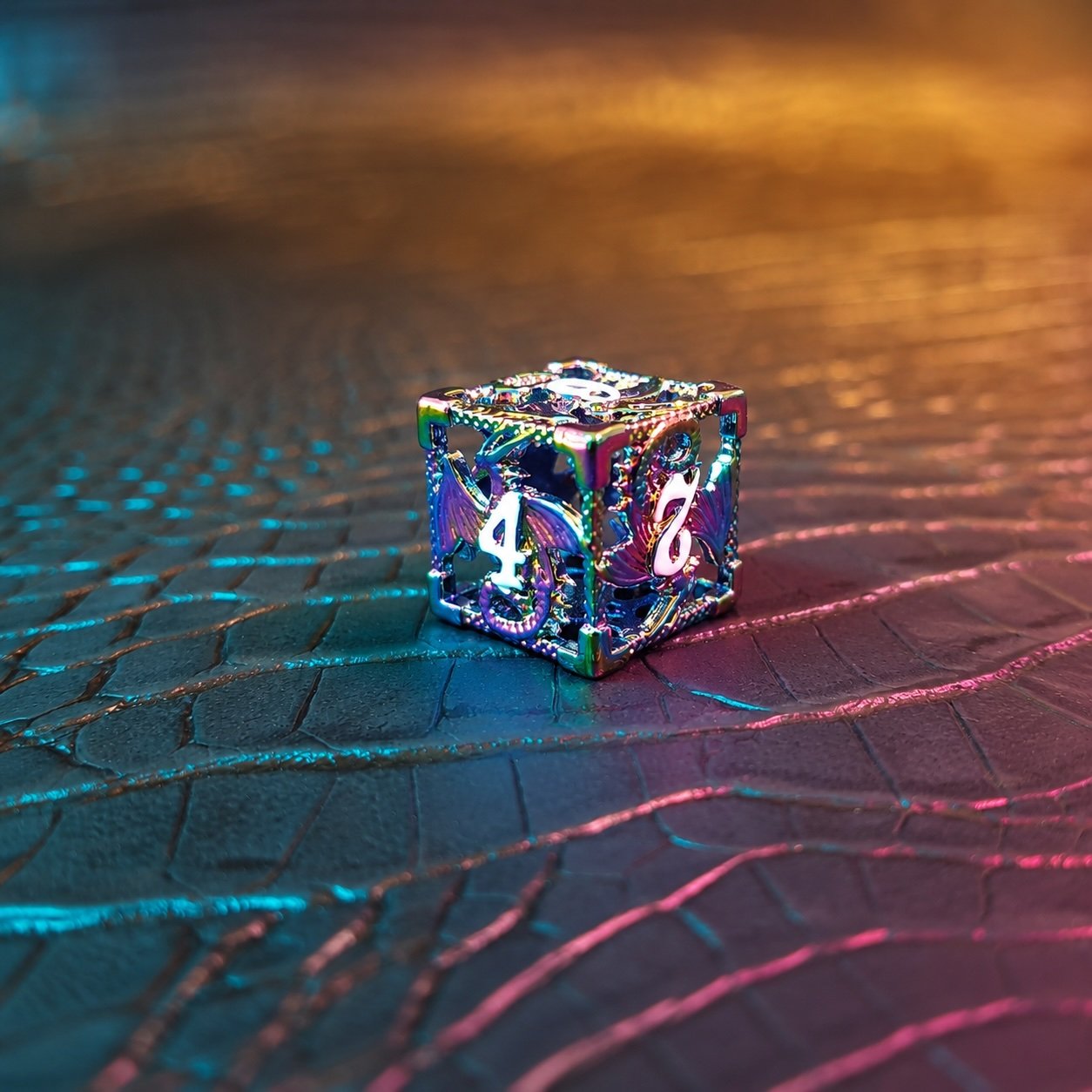 Chromatic Wyrm – Hollow Metal Dice Set 3 Chromatic Wyrm – Hollow Metal Dice Set - Image 3