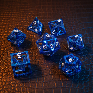 Cobalt Drake – Hollow Metal Dice Set