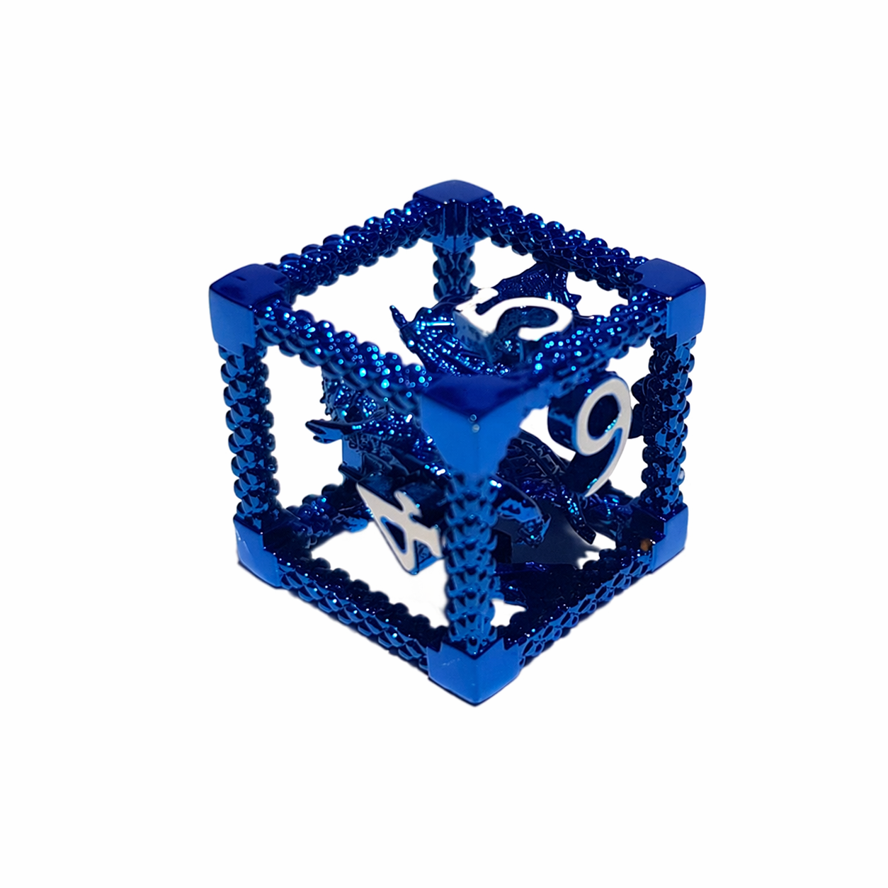 Cobalt Drake – Hollow Metal Dice Set 4 Cobalt Drake – Hollow Metal Dice Set - Image 4