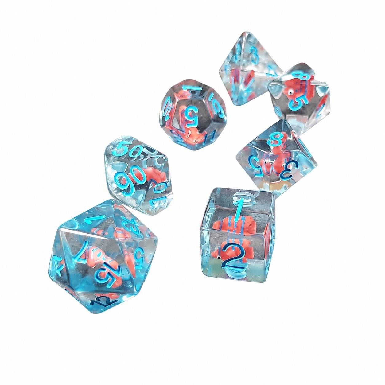 Coral Tide Familiar – Miniatures Resin Dice Set 2 Coral Tide Familiar – Miniatures Resin Dice Set - Image 2