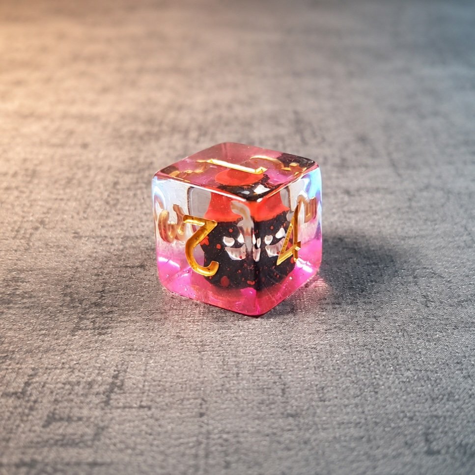 Crimson Ghost Core – Miniatures Resin Dice Set 2 Crimson Ghost Core – Miniatures Resin Dice Set - Image 2