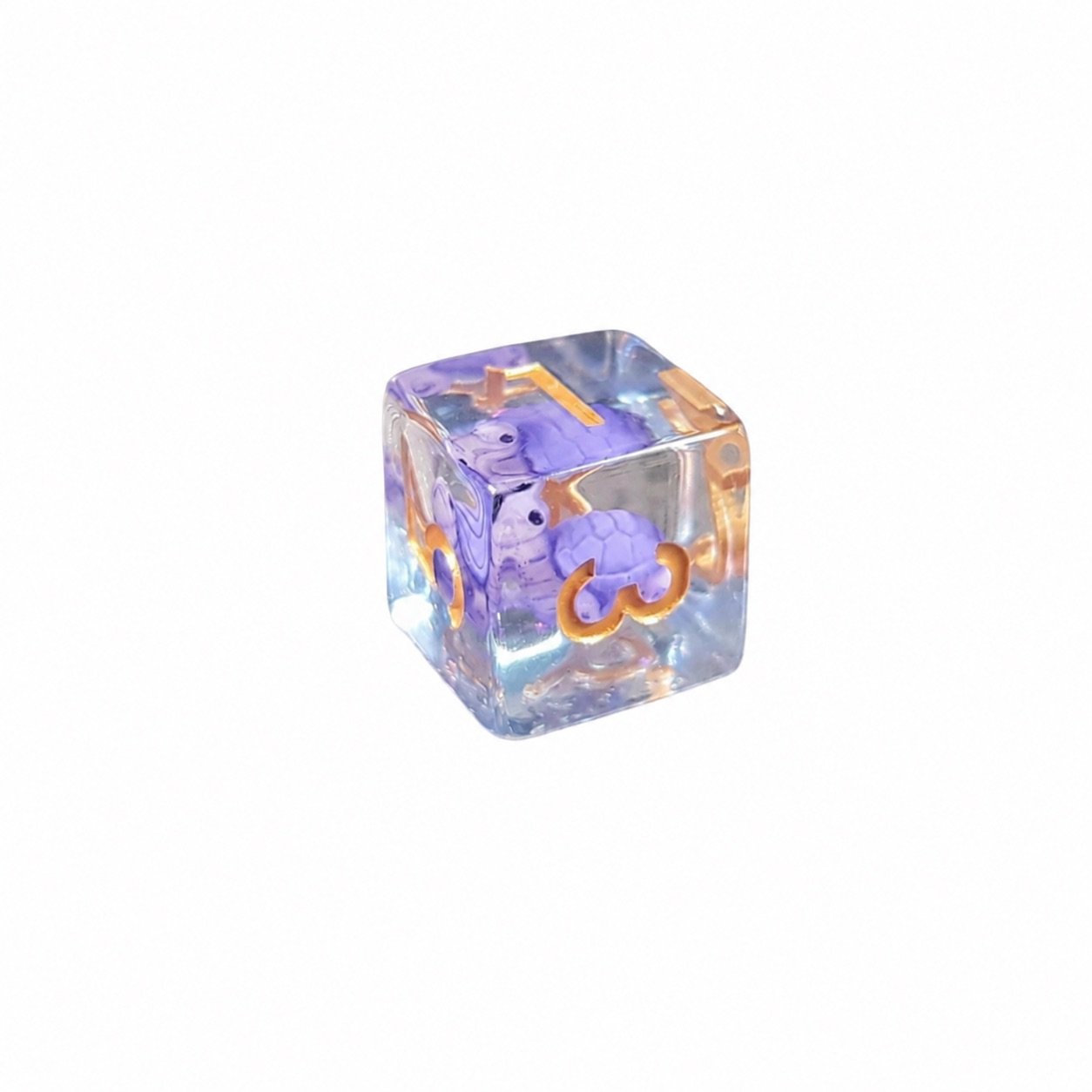 Lilac Shellback – Miniatures Resin Dice Set 3 Lilac Shellback – Miniatures Resin Dice Set - Image 3