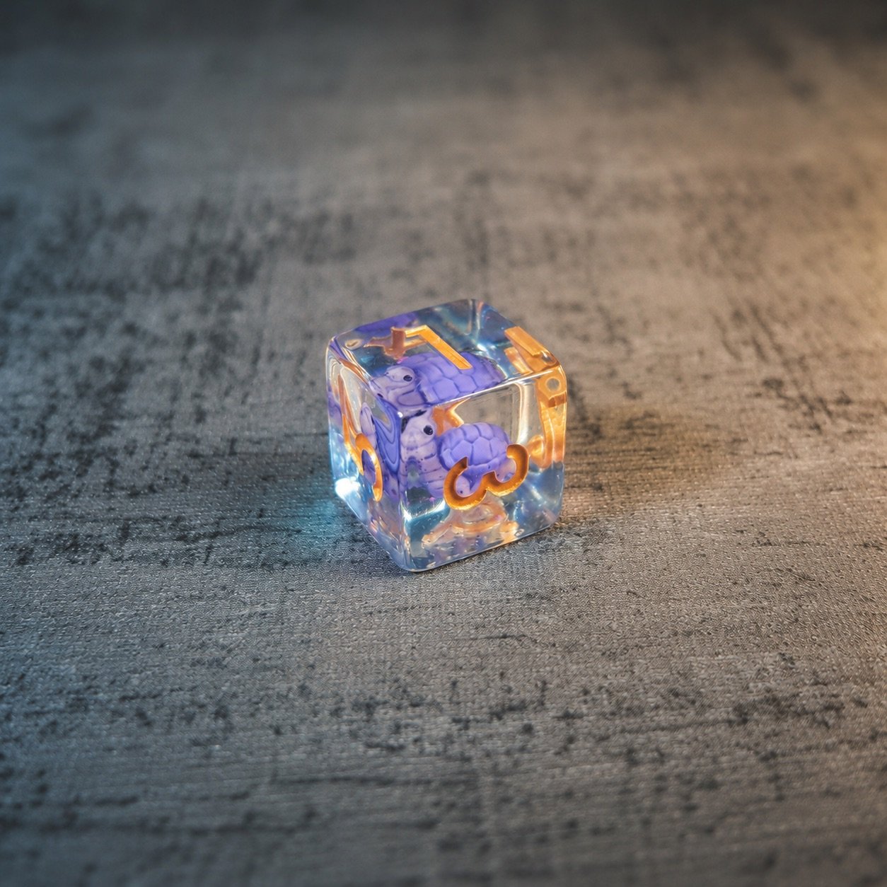 Lilac Shellback – Miniatures Resin Dice Set 4 Lilac Shellback – Miniatures Resin Dice Set - Image 4
