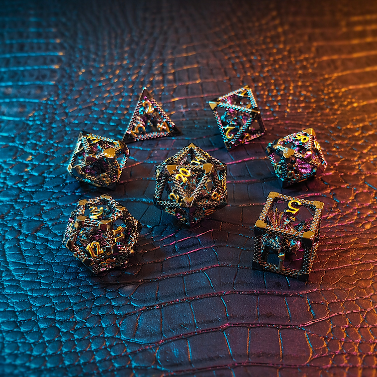 Midnight Drake – Hollow Metal Dice Set 1 Midnight Drake – Hollow Metal Dice Set