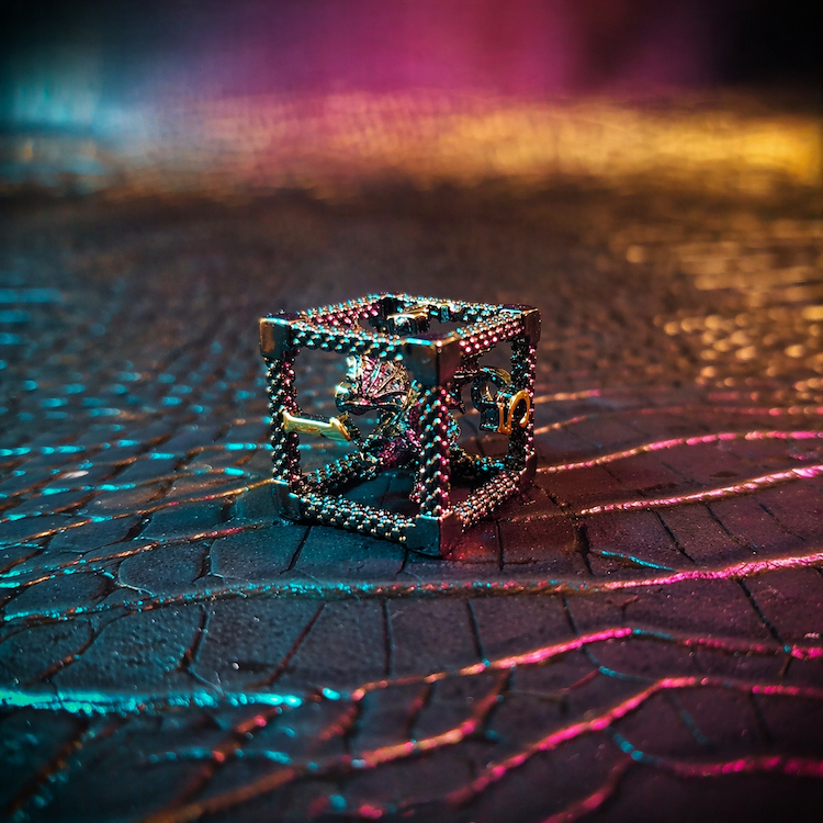 Midnight Drake – Hollow Metal Dice Set 4 Midnight Drake – Hollow Metal Dice Set - Image 4