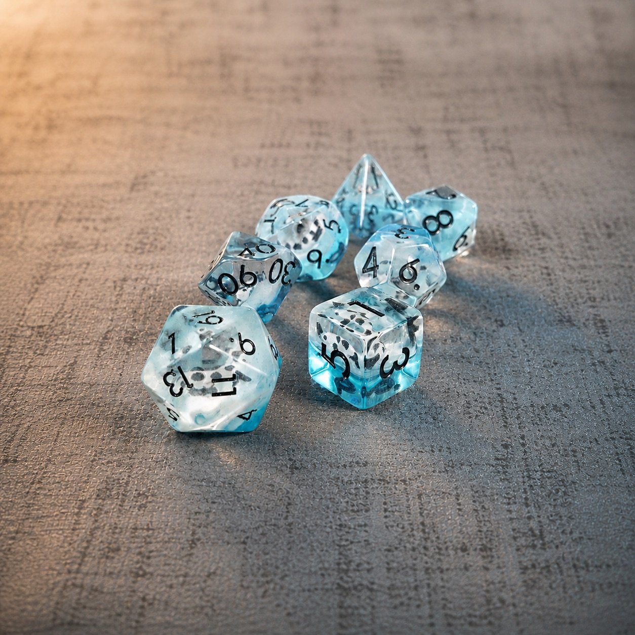 Pearly Spirit of the Lotus Pond – Miniatures Resin Dice Set 1 Pearly Spirit of the Lotus Pond – Miniatures Resin Dice Set