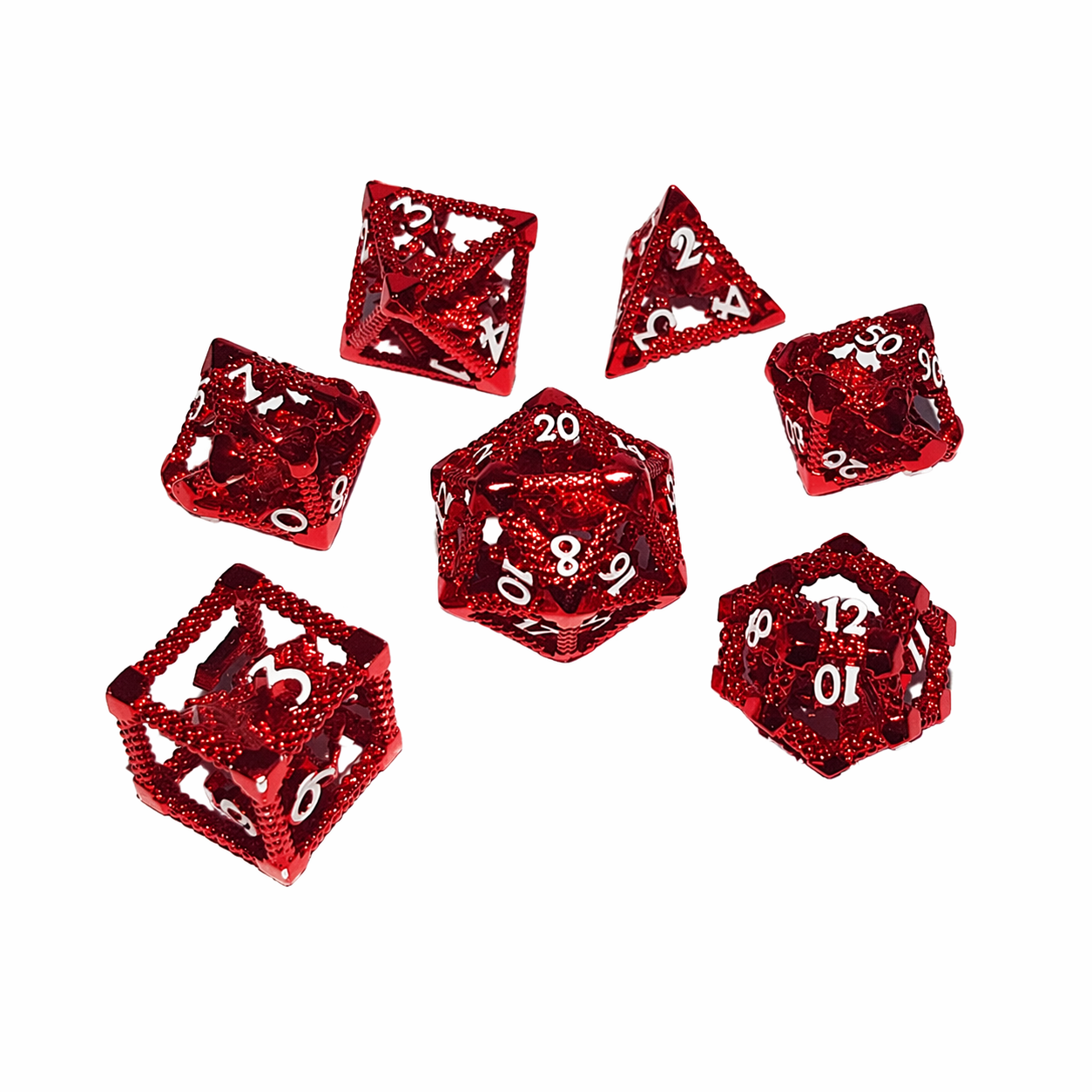 Ruby Drake – Hollow Metal Dice Set 2 Ruby Drake – Hollow Metal Dice Set - Image 2