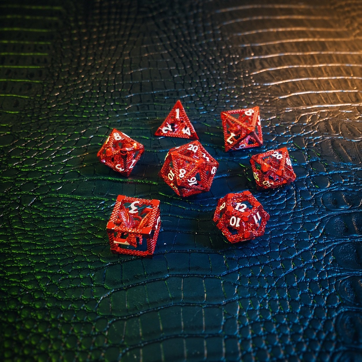 Ruby Drake – Hollow Metal Dice Set 1 Ruby Drake – Hollow Metal Dice Set
