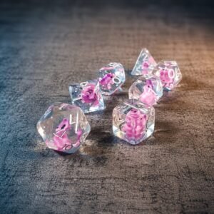 The Pink Menace – Miniatures Resin Dice Set