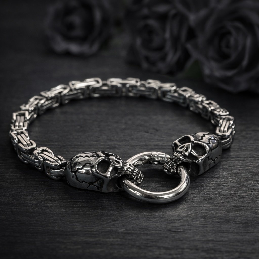 The Twin Skulls’ Oath – Metal Bracelet 1 The Twin Skulls’ Oath – Metal Bracelet
