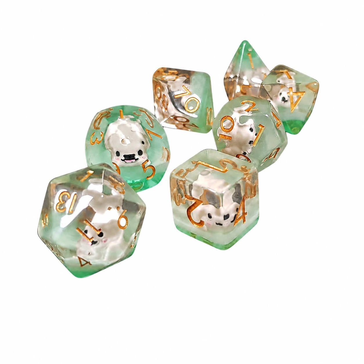 White Tide Guardian – Miniatures Resin Dice Set 2 White Tide Guardian – Miniatures Resin Dice Set - Image 2
