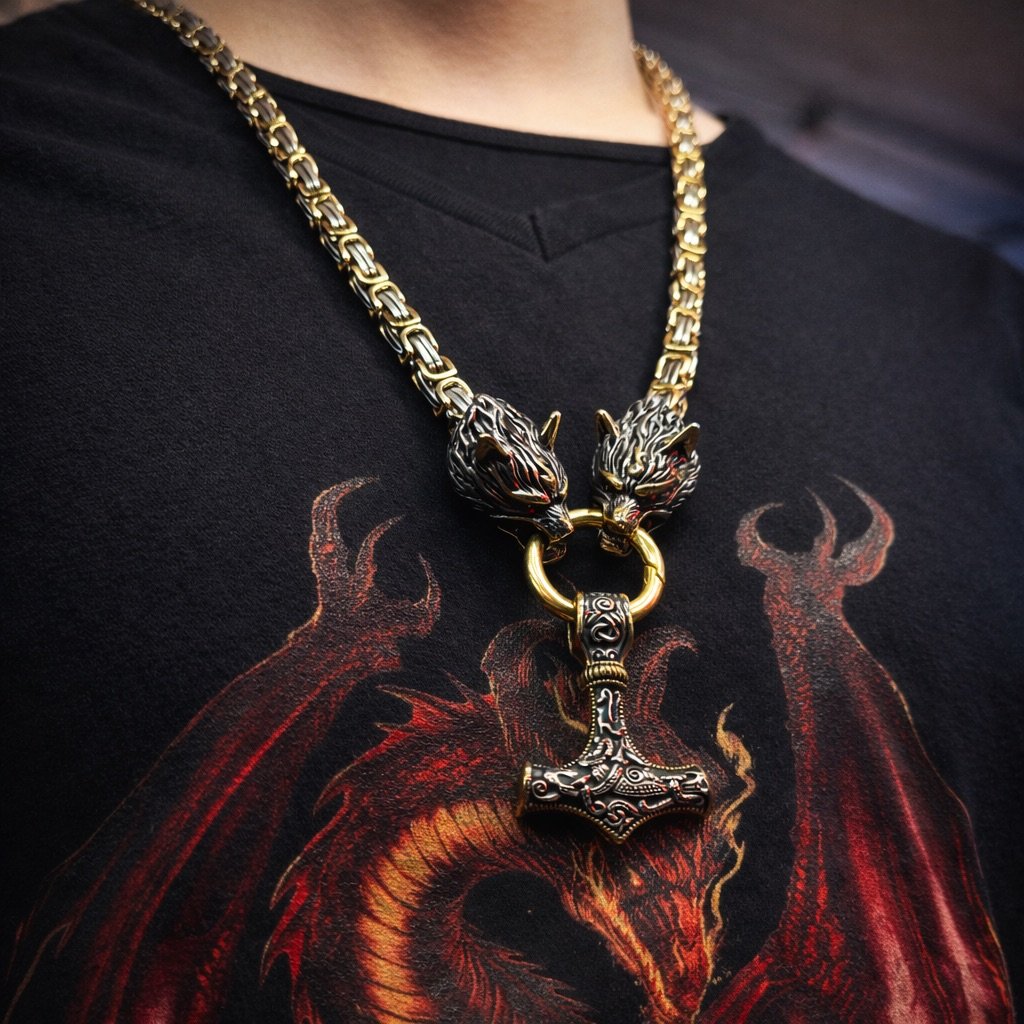 Fenrir's Oath – Collana in Metallo 2 Fenrir's Oath – Collana in Metallo - immagine 2