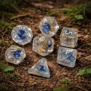 Frostbloom Petals – Miniatures Resin Dice Set