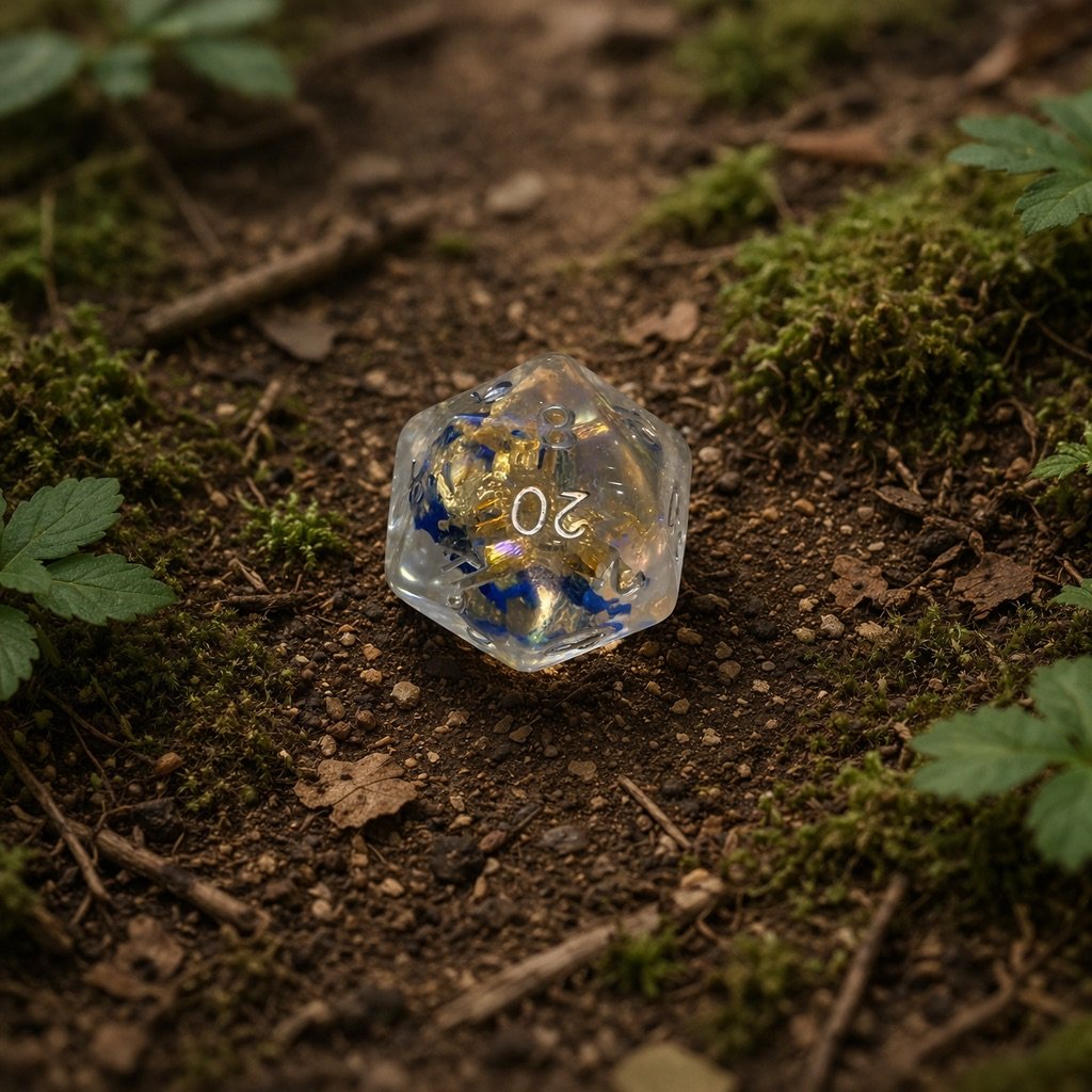 Frostbloom Petals – Miniatures Resin Dice Set 3 Frostbloom Petals – Miniatures Resin Dice Set - Image 3