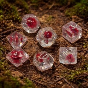 Roseheart Petals – Miniatures Resin Dice Set