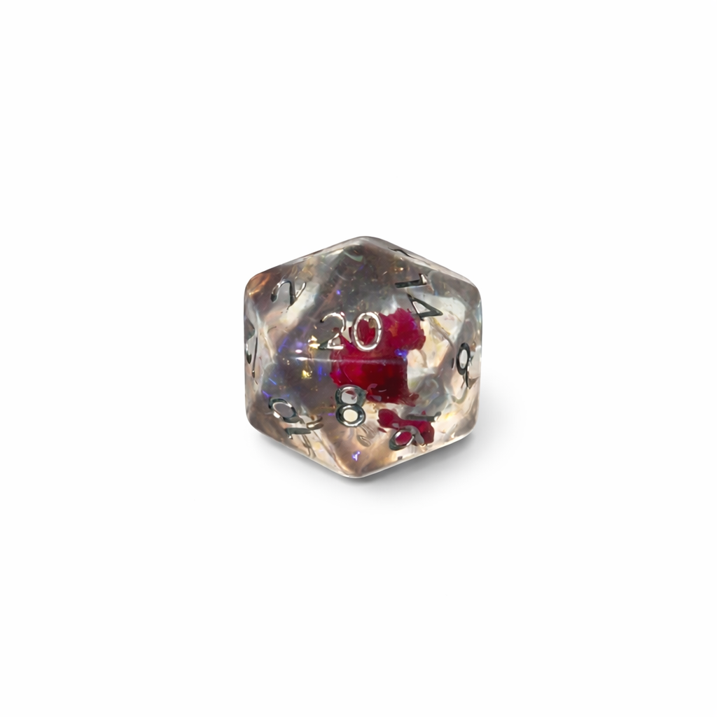 Roseheart Petals – Miniatures Resin Dice Set 4 Roseheart Petals – Miniatures Resin Dice Set - Image 4