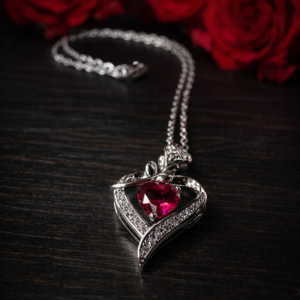Scarlet Promise – Dark Fantasy Metal Necklace