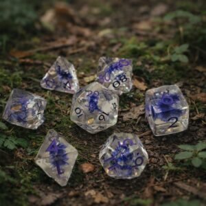 Twilight Petals – Miniatures Resin Dice Set