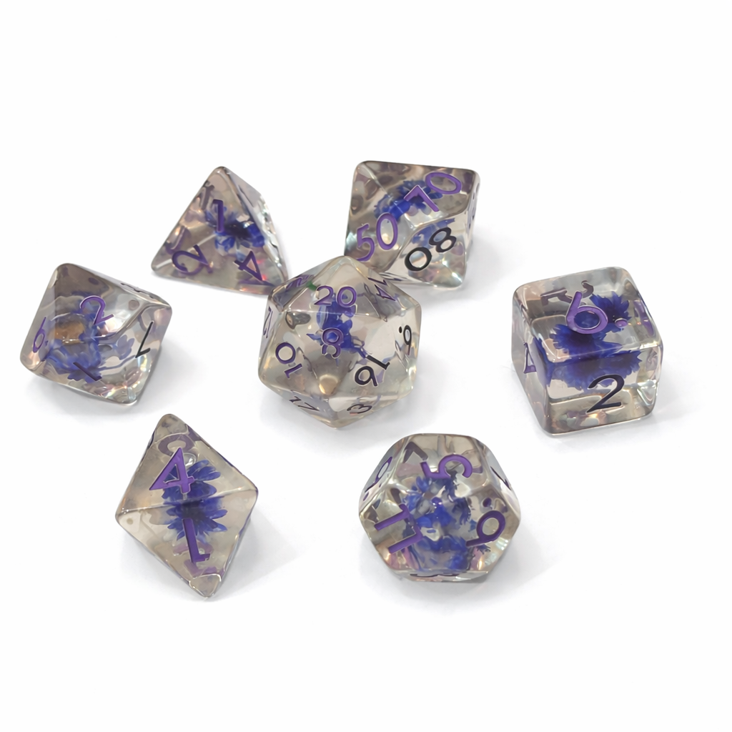 Twilight Petals – Miniatures Resin Dice Set 2 Twilight Petals – Miniatures Resin Dice Set - Image 2
