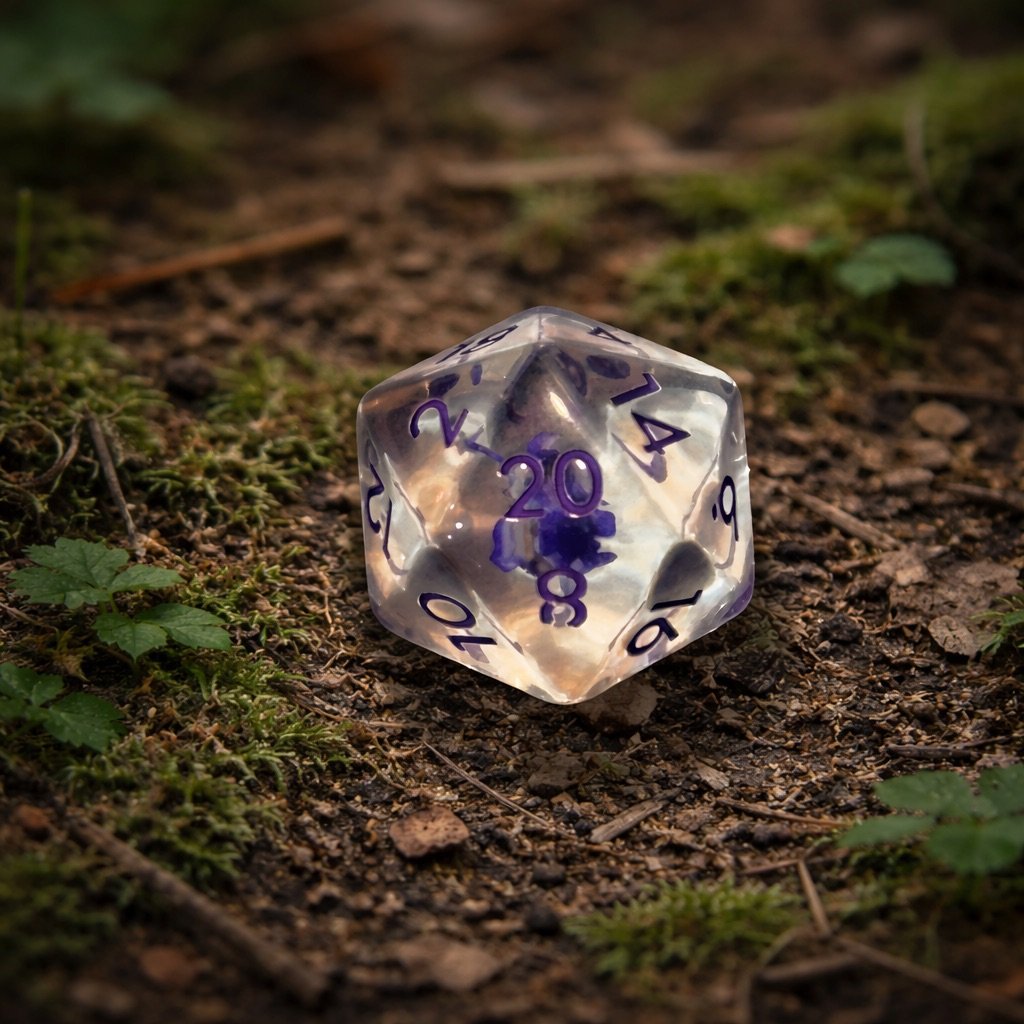Twilight Petals – Miniatures Resin Dice Set 4 Twilight Petals – Miniatures Resin Dice Set - Image 4